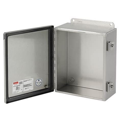 stainless steel hinged junction box|4x4x4 stainless steel junction box.